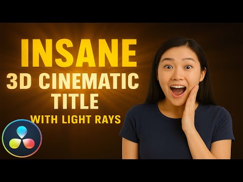 Видео: БЕЗУМНЫЙ 3D-кинематографический титр со световыми лучами в DaVinci Resolve