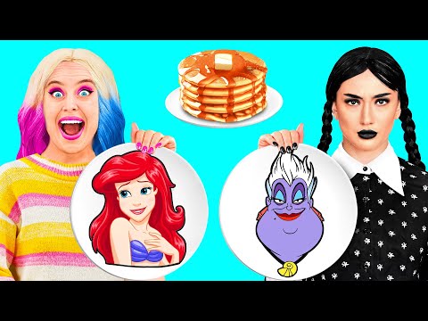Видео: Творческий Челлендж с Блинчиками с Уэнсдей Аддамс | Вкусные Кухонные Рецепты BaRaDa Best