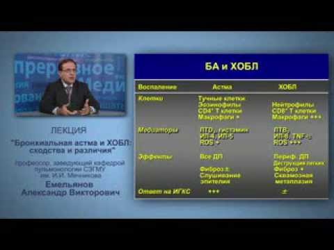 Видео: Бронхиальная астма и ХОБЛ: сходства и различия, проф. Емельянов А.В