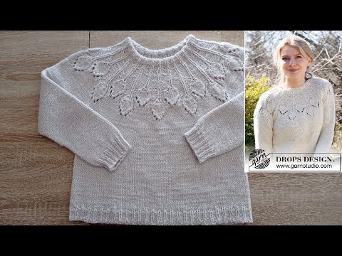 Видео: МК, Часть 2, Джемпер "Белый павлин" от Дропс дизайн. #медведьвяжет #медведьвкардигане