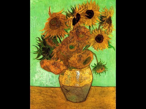 Видео: Vincent van Gogh. Sunflowers. Flowers. (Ван Гог. Подсолнухи. Цветы).