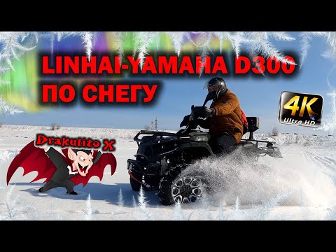 Видео: Квадроцикл LINHAI-YAMAHA D300 по снегу / LINHAI-YAMAHA D300 on snow