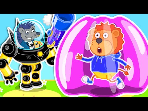 Видео: Маша и Леопольд. Экзо костюм. Желейка - Серии для всей семьи - Lion Family на русском - Мультик