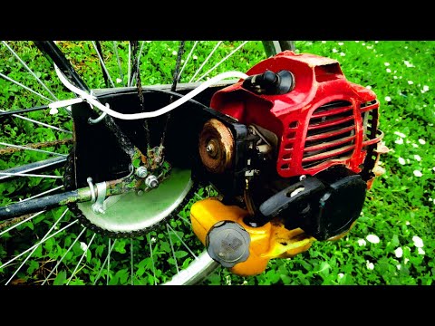 Видео: Самодельный веломотор, цепной привод