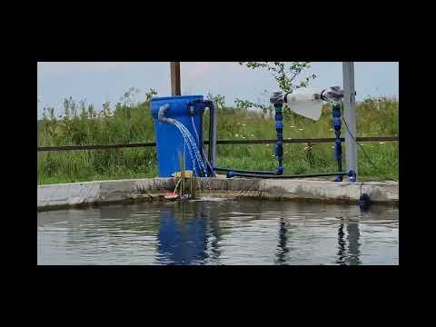 Видео: Запуск системы фильтрации в пруду.