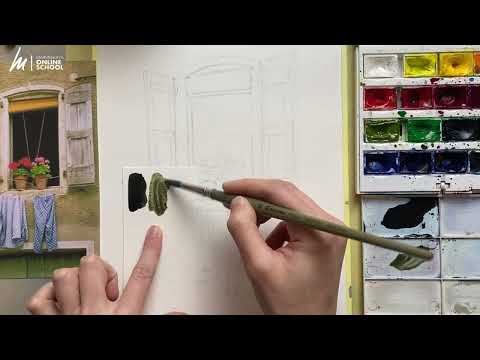 Видео: Пишем живописное окно акварелью с основателем школы Кристиной Мариинской