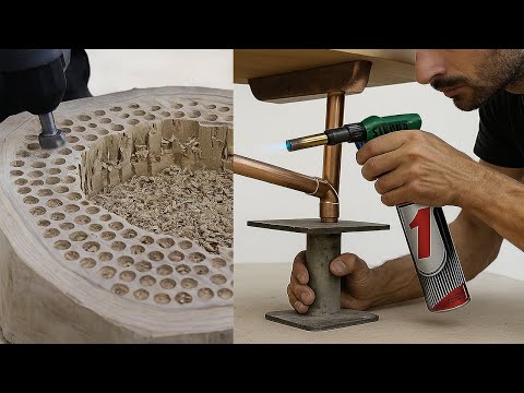 Видео: Уникальная DIY раковина: соединяю дерево и медь CHEST'ER