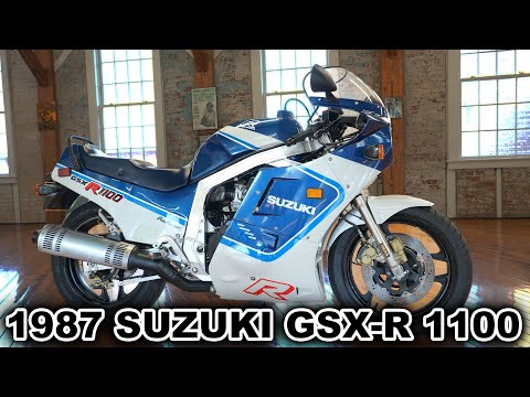 Видео: Впечатляющий Suzuki GSX-R 1100 1987 года в 100% идеальном оригинальном состоянии
