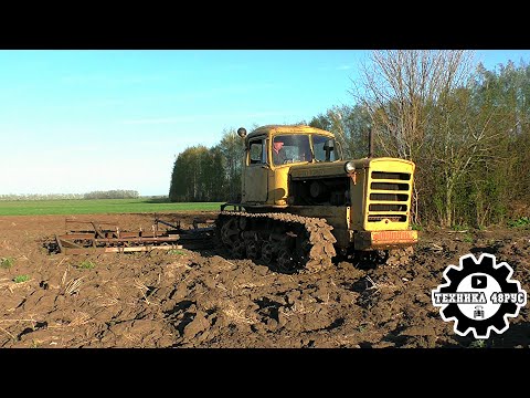 Видео: Живая советская легенда - трактор ДТ-75 с мотором СМД-14. Ему 50 лет, а он боронует налегке