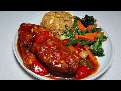 Видео: Простой рецепт воскресного ужина | Рыба в кисло-сладком соусе, жареный рис и овощи