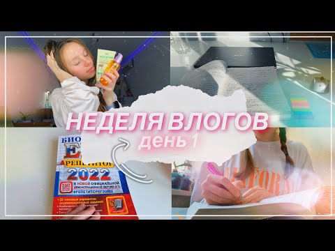 Видео: НЕДЕЛЯ ВЛОГОВ/ день 1/ встаю в 5 утра/ готовлюсь к ЕГЭ