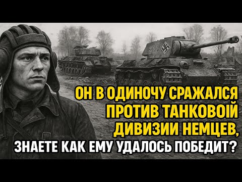 Видео: Он в одиночку сражался против танковой дивизий немцев, Знаете как ему удалось победить?