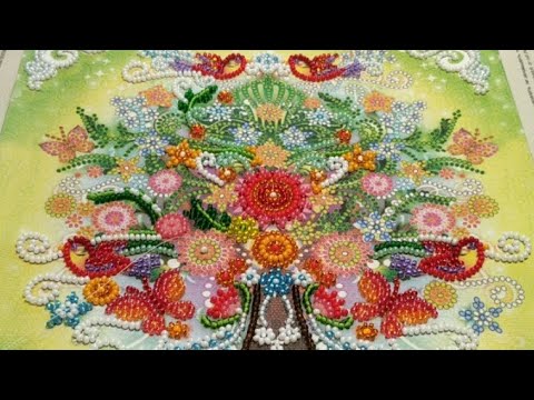Видео: 181. 💮 Вышивка на холсте. " 🕊️Сказочное дерево" 🌱 от Абрис Арт.🦋 Отчёт 1.