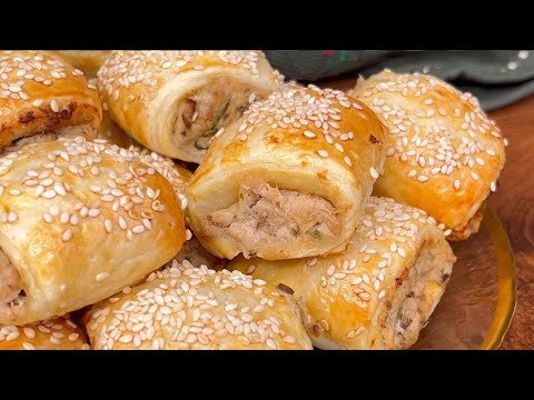 Видео: Закуски из слоеного теста с тунцом: идеальный вариант для праздничного ужина! Быстрый рецепт