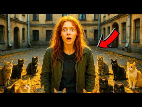 Видео: 14 кошек окружили девушку. То, что произошло потом просто невероятно!