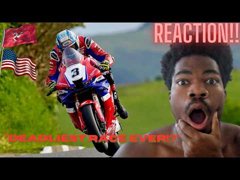 Видео: Реакция американцев на самую смертельную мотогонку в мире | Isle of Man TT!
