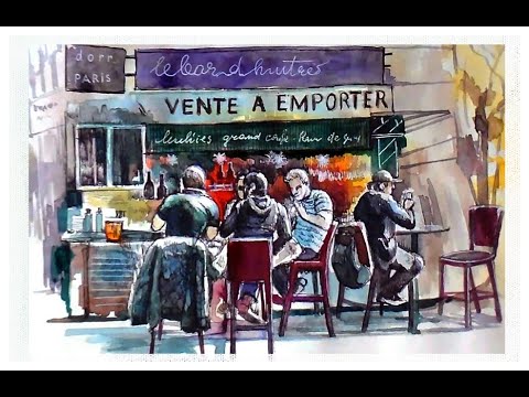 Видео: Как рисовать городской пейзаж. Как делать наброски