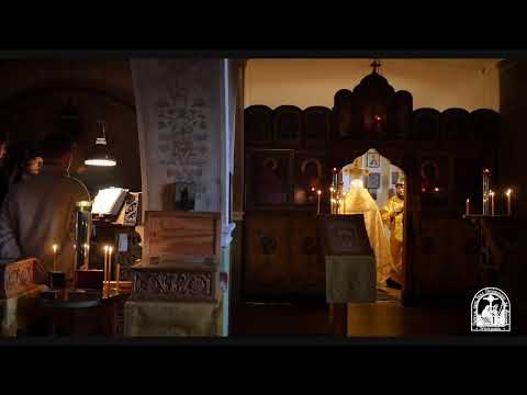 Видео: Полунощница, утреня, часы и Литургия, 24-я седмица по Пятидесятнице, среда.