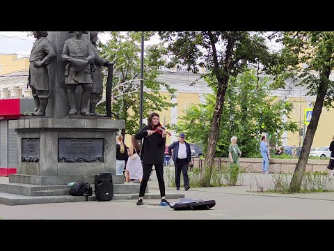Видео: Челябинск  Скрипач  Уличные музыканты на Кировке  31 07 2024г