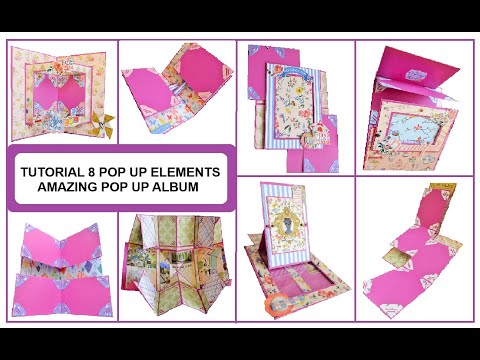 Видео: СКРАПБУКИНГ ПОП АП АЛЬБОМ/TUTORIAL POP UP ALBUM / HOW TO MAKE 8 SIMPLE POP UP ELEMENTS/MASTER CLASS