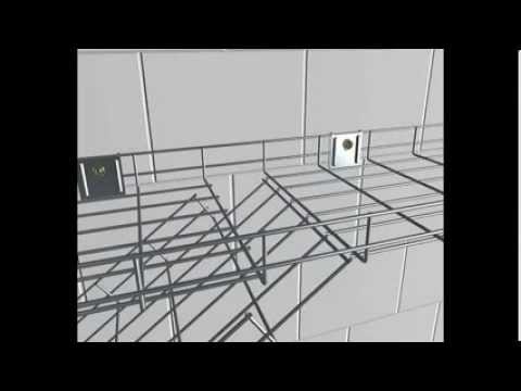 Видео: Монтаж проволочных лотков ОБО Беттерманн