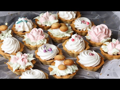 Видео: ЭТО ЛУЧШИЙ РЕЦЕПТ‼️ ПЕСОЧНЫЕ  КОРЗИНКИ с БЕЛКОВЫМ КРЕМОМ🌸 Meringue mini cake recipe