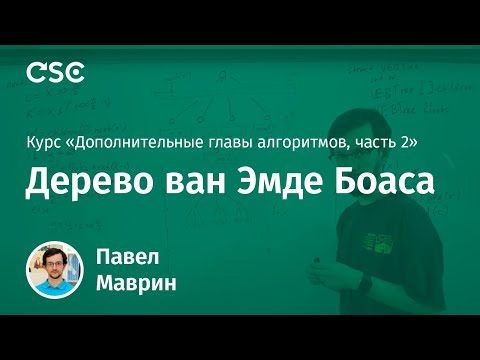 Видео: Лекция 8. Дерево ван Эмде Боаса
