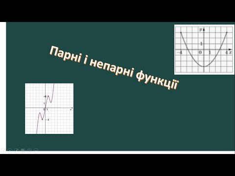 Видео: ПАРНІ І НЕПАРНІ ФУНКЦІЇ