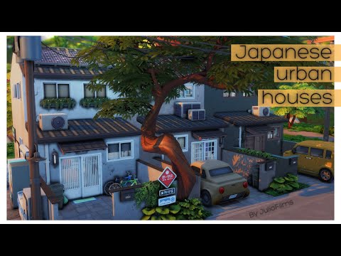 Видео: Японские городские дома│Строительство│Japanese urban houses│SpeedBuild │Snowy escape [The Sims 4]