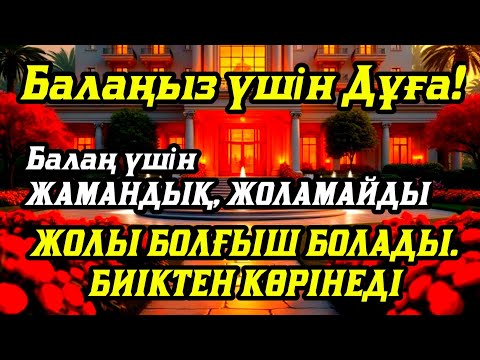 Видео: 🤲☝️💯Балаңызға еш жамандық бәлекет кесір жоламайды, жетістікке жетеді
