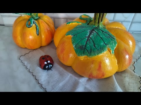Видео: Тыква из цемента