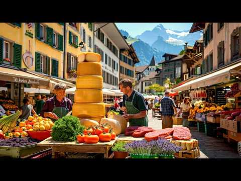 Видео: Утренний фермерский рынок через швейцарскую границу 🇨🇭