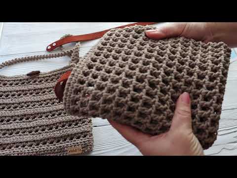 Видео: Две сумки крючком из yarn art macrame cotton