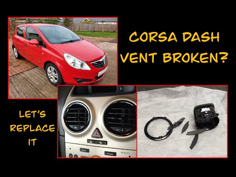 Видео: Сломался дефлектор на приборной панели Corsa D? Давайте его заменим.