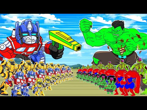 Видео: МУЛЬТФИЛЬМ РОБОТ-СУПЕРГЕРОЙ: Ограбление банка - Мутант Халк, Оптимус, Шмель, Паук Алдут, ТВмен Майн