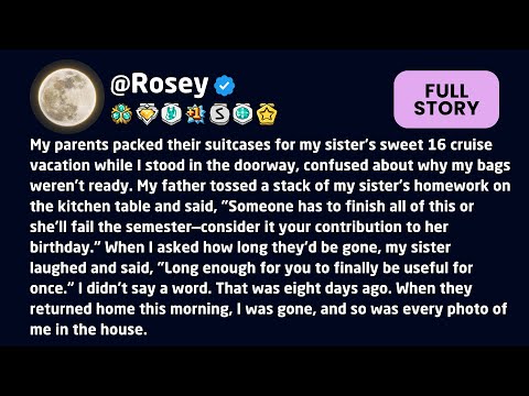 Видео: Мои родители паковали чемоданы для круиза на 16 лет моей сестры, пока я стояла...