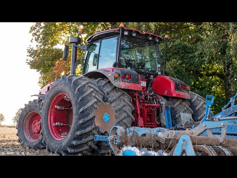 Видео: БЕЛАРУС 3522 с дисковой бороной LEMKEN Heliodor 9 на лущении стерни