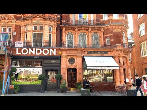 Видео: [4K]🇬🇧Весенняя прогулка по Лондону: Mayfair, Роскошный район/ Кофе-брейк в Marchesi London. апрель