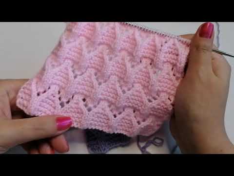 Видео: Ажурный объемный узор спицами. Красивый несложный узор для любых изделий