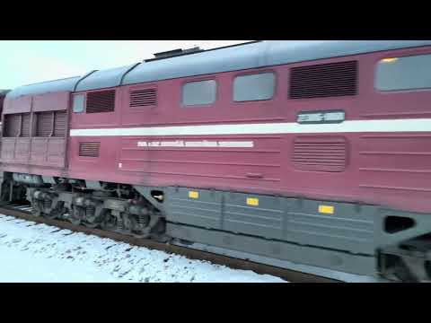 Видео: 2TE116-1060 arriving to Tartu/ 2ТЭ116-1060 прибывает в Тарту