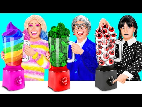 Видео: Кулинарный Челлендж: Уэнсдей Против Бабушки | Битвы с Едой от Fun Challenge