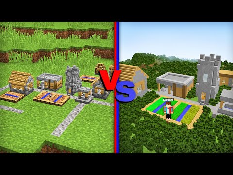 Видео: ДЕРЕВНЯ В ОДИН ПИКСЕЛЬ ПРОТИВ ДЕРЕВНИ ГИГАНТОВ В МАЙНКРАФТ | Компот Minecraft