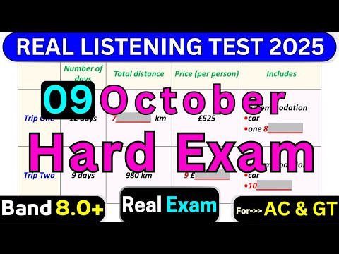 Видео: ОЧЕНЬ СЛОЖНЫЙ ТЕСТ IELTS АУДИРОВАНИЕ ПРАКТИЧЕСКИЙ ТЕСТ НА 9 ОКТЯБРЯ 2025 ГОДА С ОТВЕТАМИ | IELTS ...