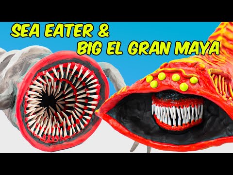 Видео: Лепим ЭЛЬ ГРАН МАЙЯ и ПОЖИРАТЕЛЯ МОРЕЙ! Морские Монстры из Пластилина.