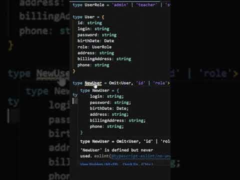 Видео: Утилиты TypeScript. Pick и Omit