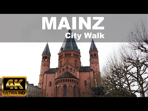 Видео: Майнц / ГЕРМАНИЯ / Обзорная экскурсия по городу, 4 K UHD, улицы Майнца, места для посещения в Майнце