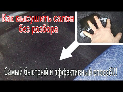Видео: как высушить салон автомобиля быстро эффективно и без усилий