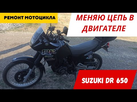 Видео: Замена цепи балансирующих валов мотоцикла Сузуки ДР 650 . Change chain balance shaft Suzuki DR 650.
