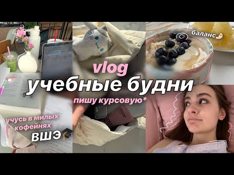Видео: учебный vlog ₊˚.🎧🖇️⊹₊ пишу курсовую в ВШЭ, онлайн пары, мотивация и спокойные будни 🌻