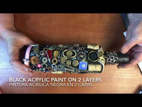 Видео: 443. Декор бутылки в стиле Стимпанк.Decor of a bottle in Steampunk style.